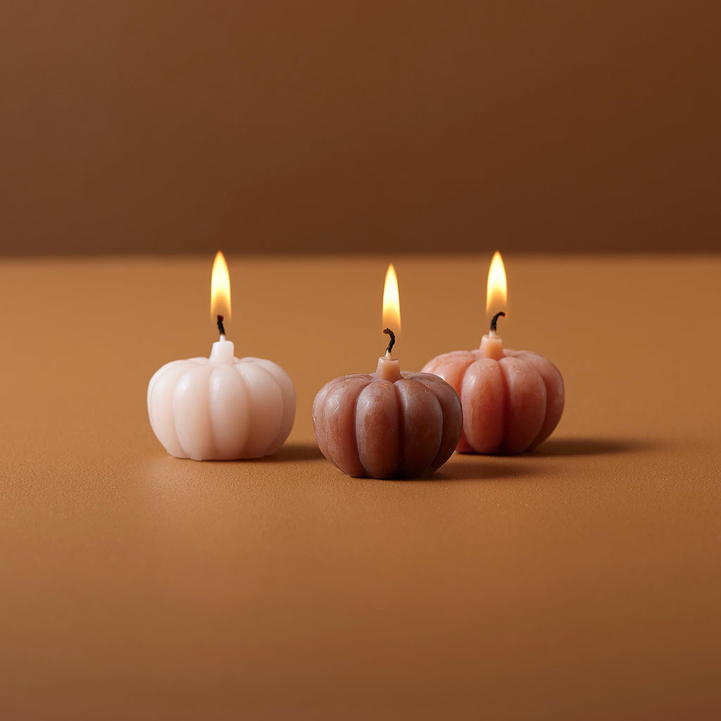 Pumpkin Shaped Candles (3pk)