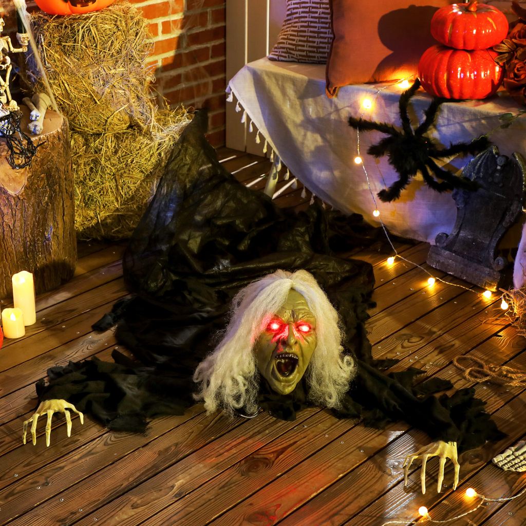 Outsunny 183 cm Life Size Scary Halloween Decorations, Battery Operated