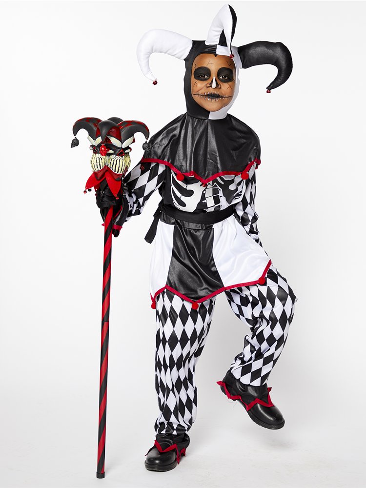 Sinister Jester Clown - Child and Teen Costume