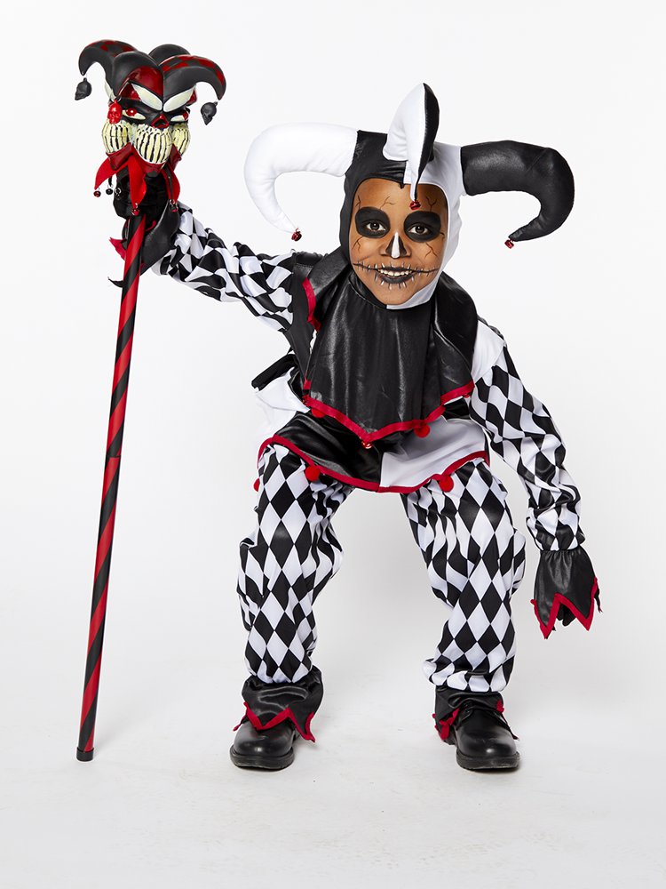 Sinister Jester Clown - Child and Teen Costume