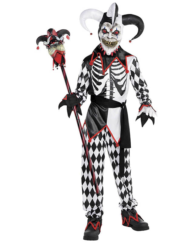 Sinister Jester Clown - Child and Teen Costume